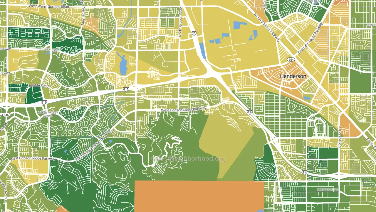 McCullough Hills, Henderson, NV block-group voter-turnout map