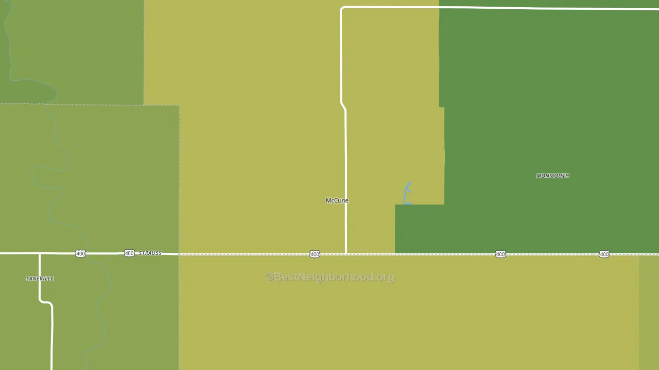 McCune, KS block-group voter-turnout map