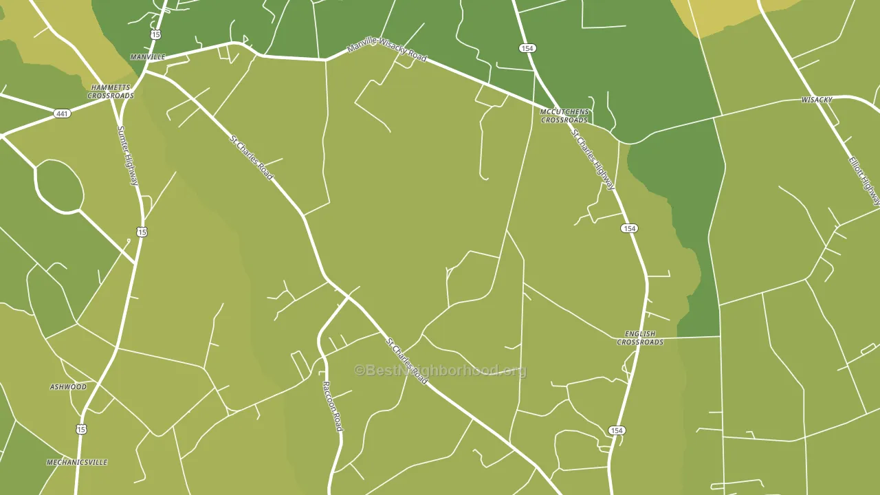 McCutchens Crossroads, SC block-group voter-turnout map