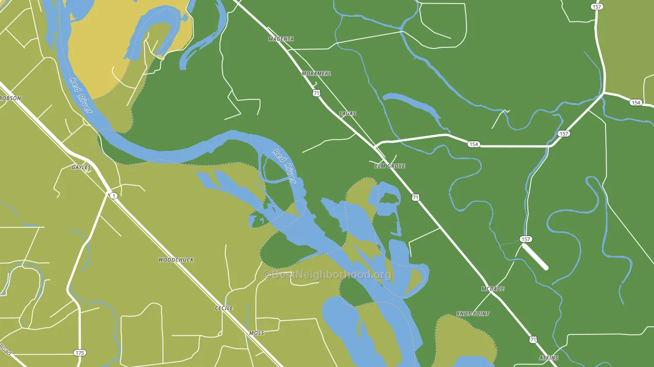 McDade, LA block-group voter-turnout map