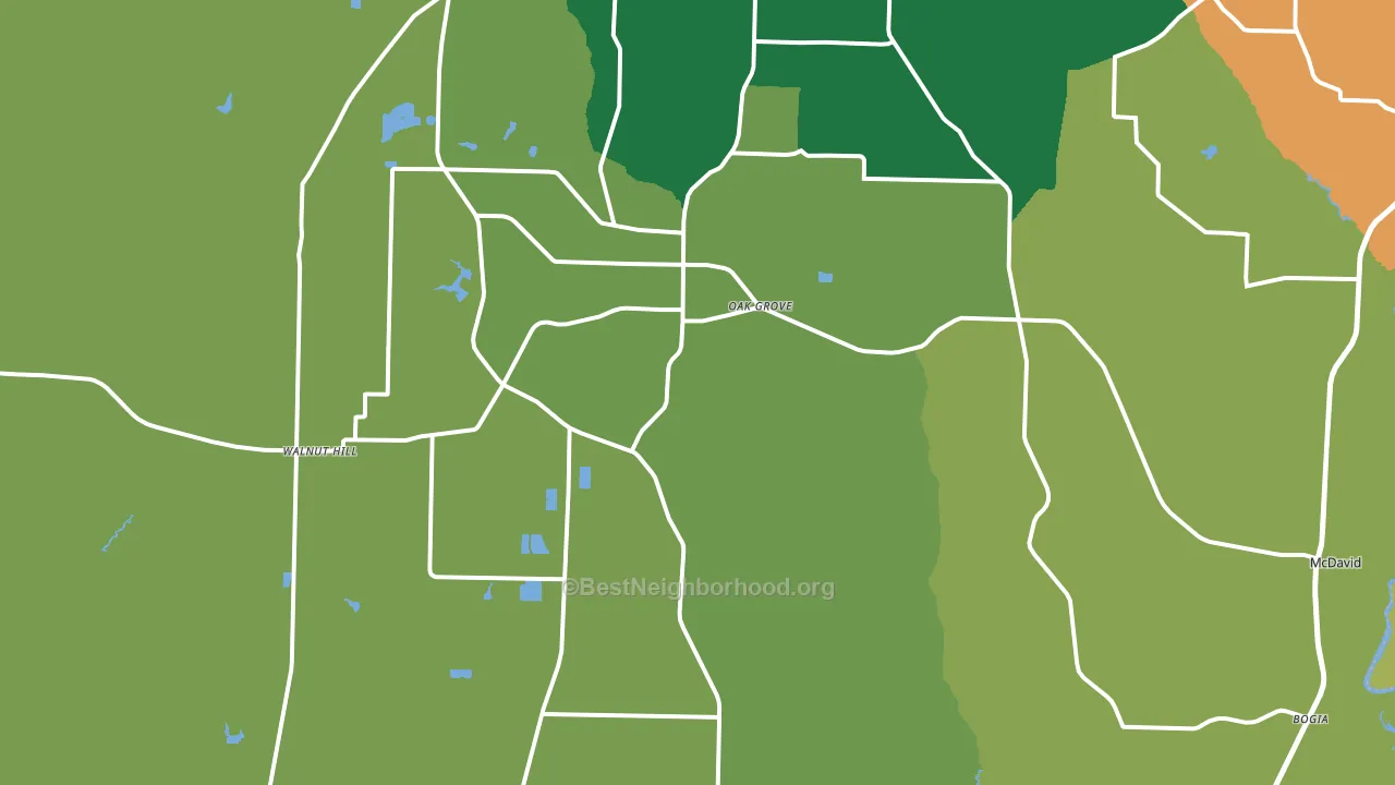 McDavid, FL block-group voter-turnout map