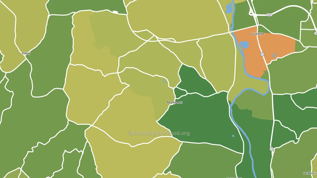 McDermott, OH block-group voter-turnout map