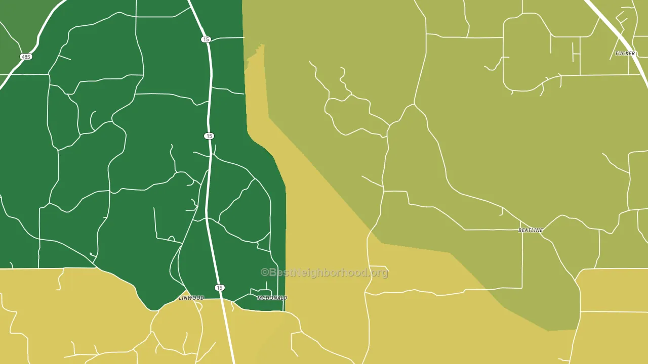 McDonald, MS block-group voter-turnout map