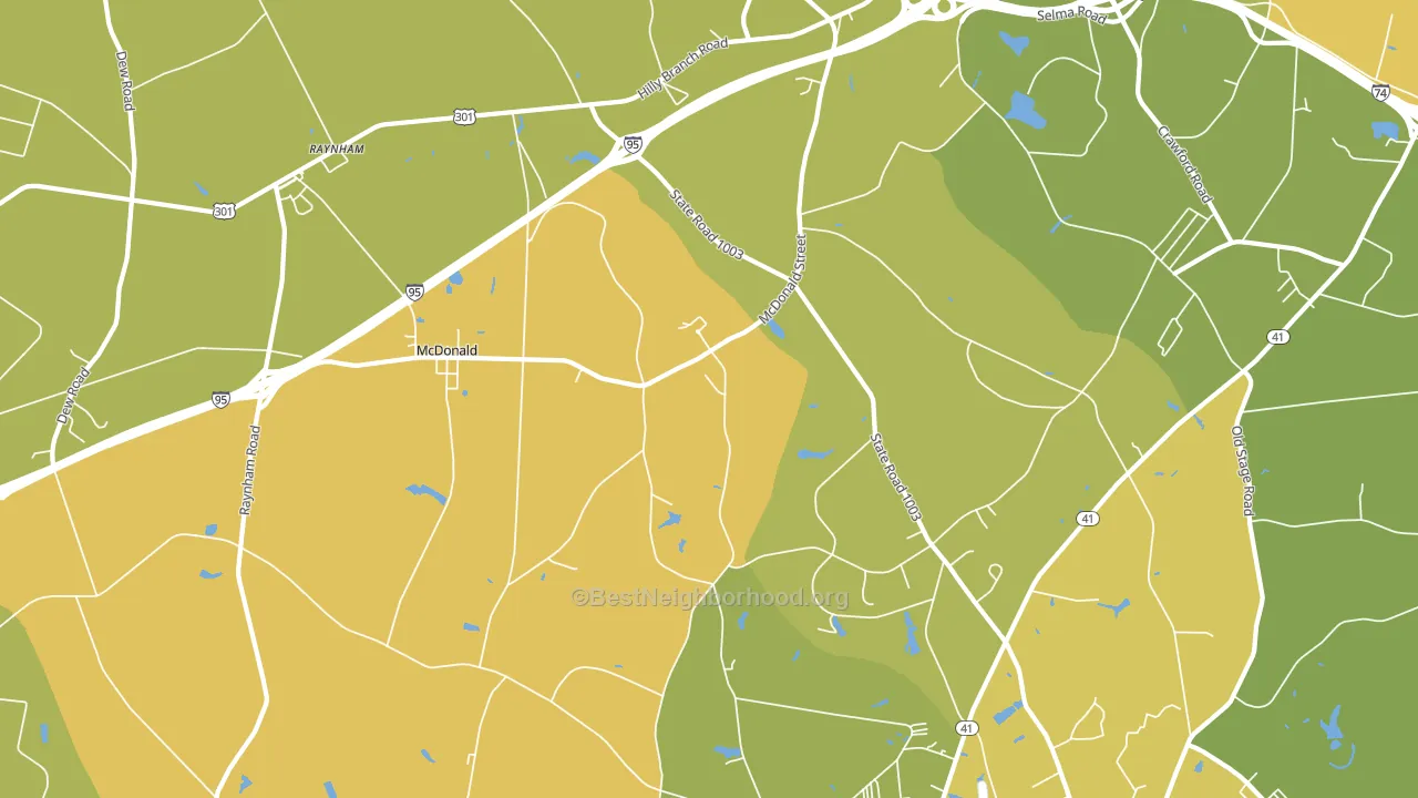 McDonald, NC block-group voter-turnout map