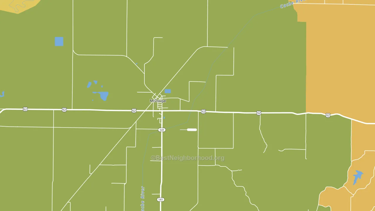 McDougal, AR block-group voter-turnout map