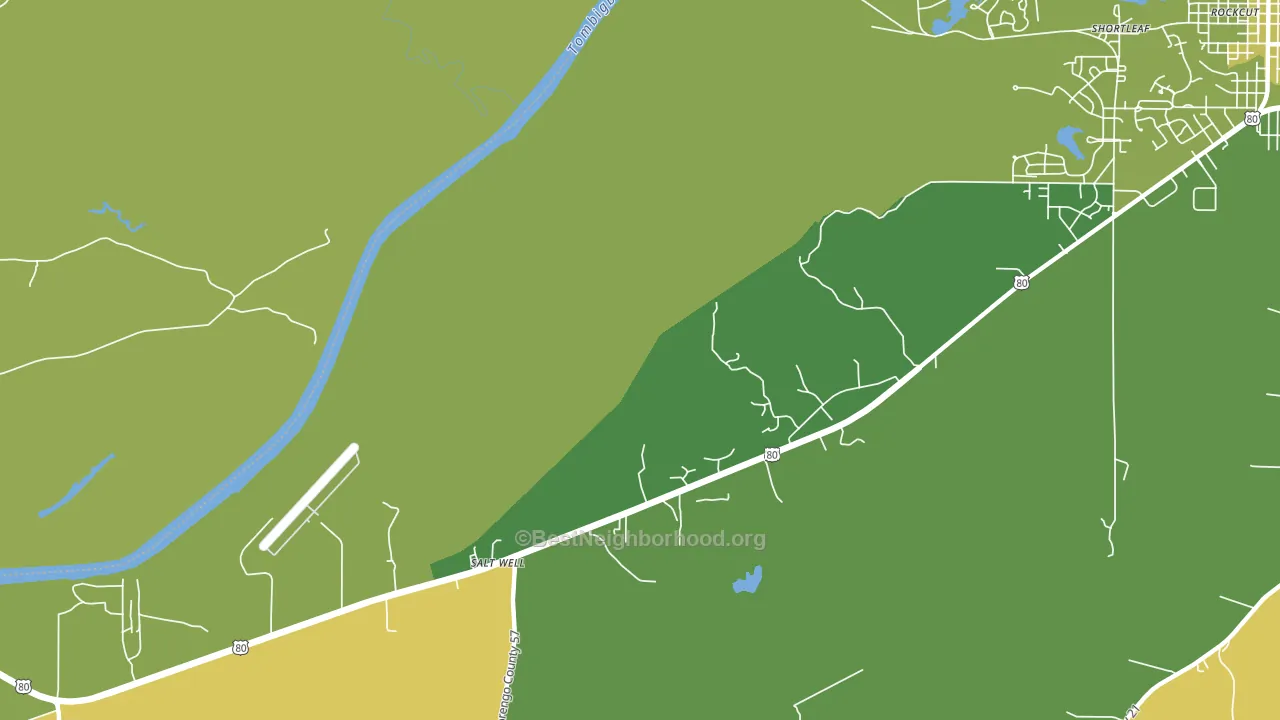 McDowell, AL block-group voter-turnout map