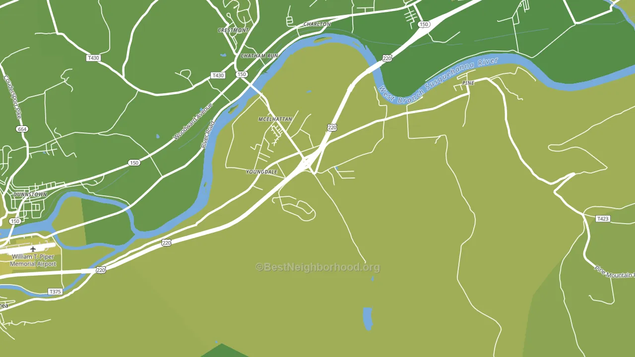 McElhattan, PA block-group voter-turnout map