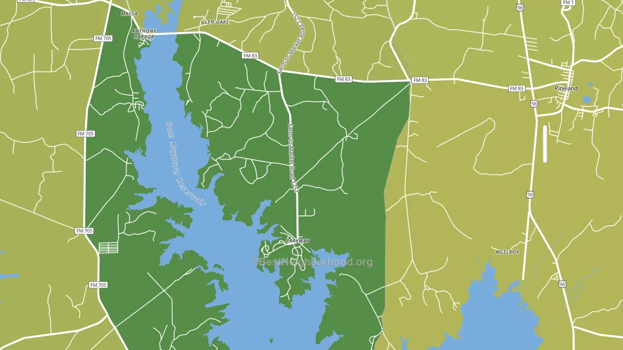 McElroy, TX block-group voter-turnout map