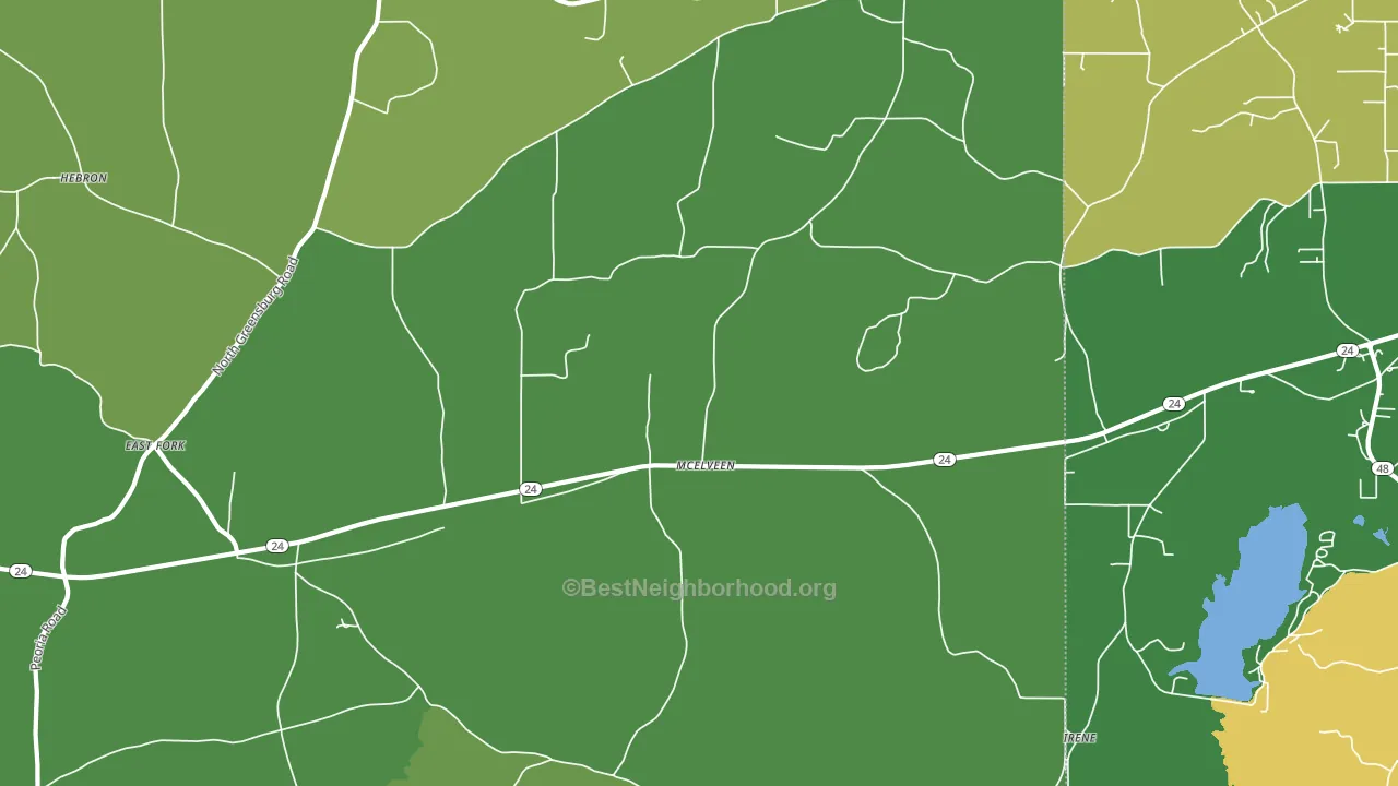 McElveen, MS block-group voter-turnout map
