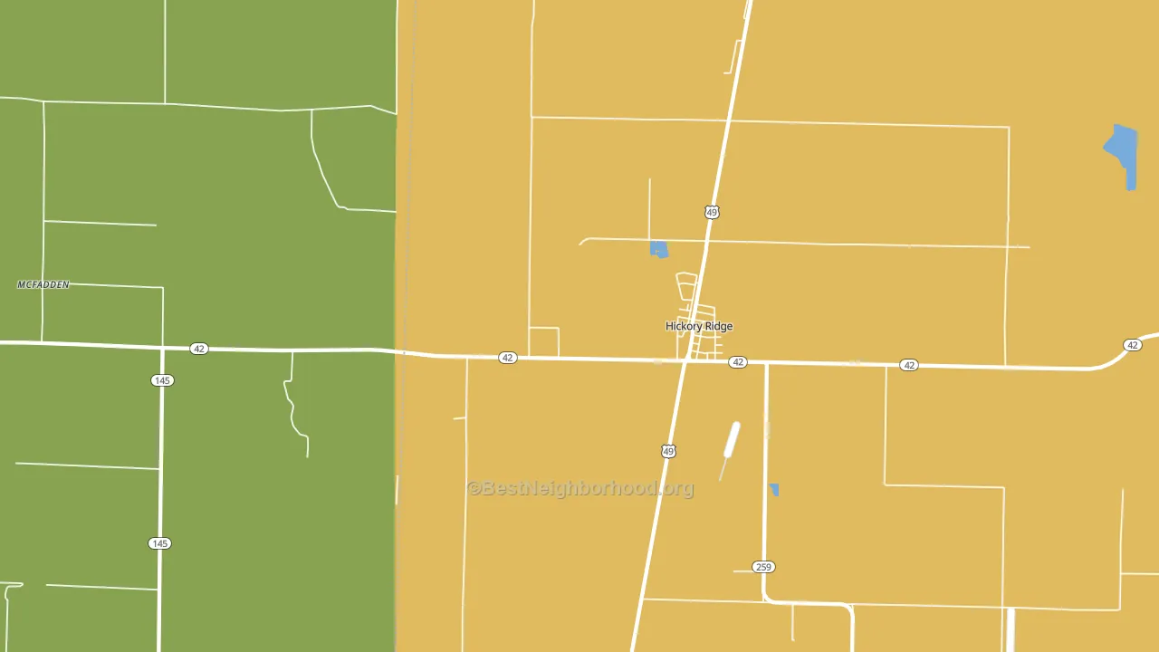 McFadden, AR block-group voter-turnout map