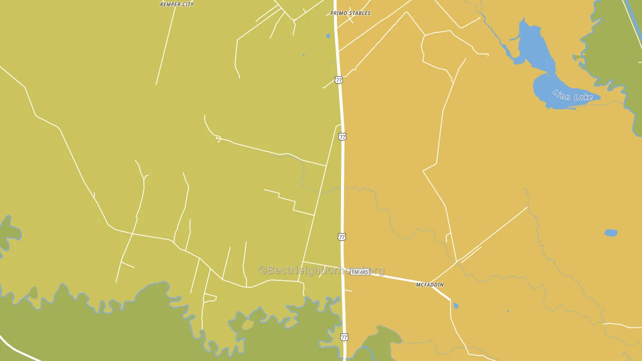 Mcfaddin, TX block-group voter-turnout map