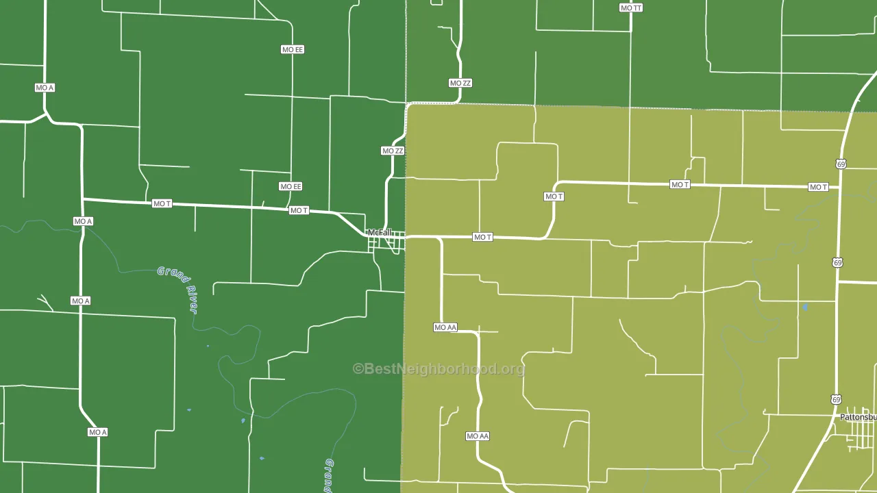 McFall, MO block-group voter-turnout map
