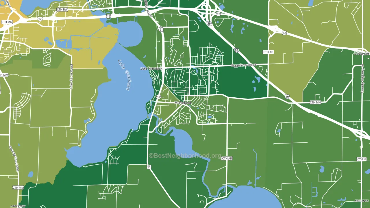 McFarland, WI block-group voter-turnout map
