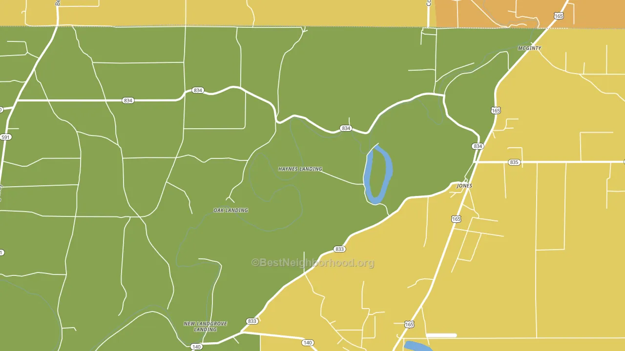 McGinty, LA block-group voter-turnout map