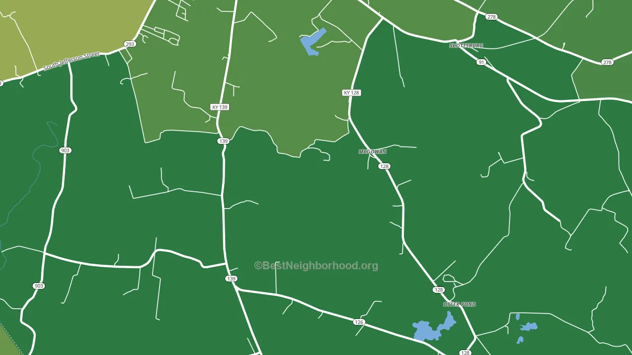 McGowan, KY block-group voter-turnout map