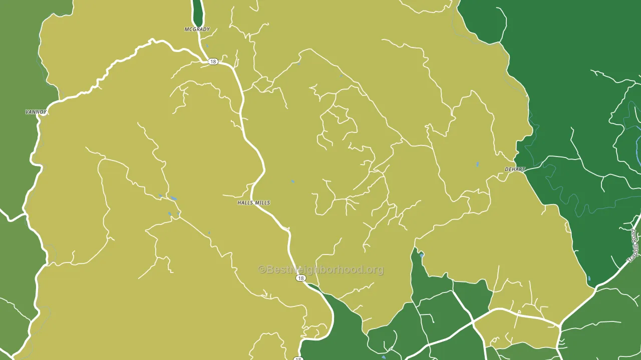 McGrady, NC block-group voter-turnout map