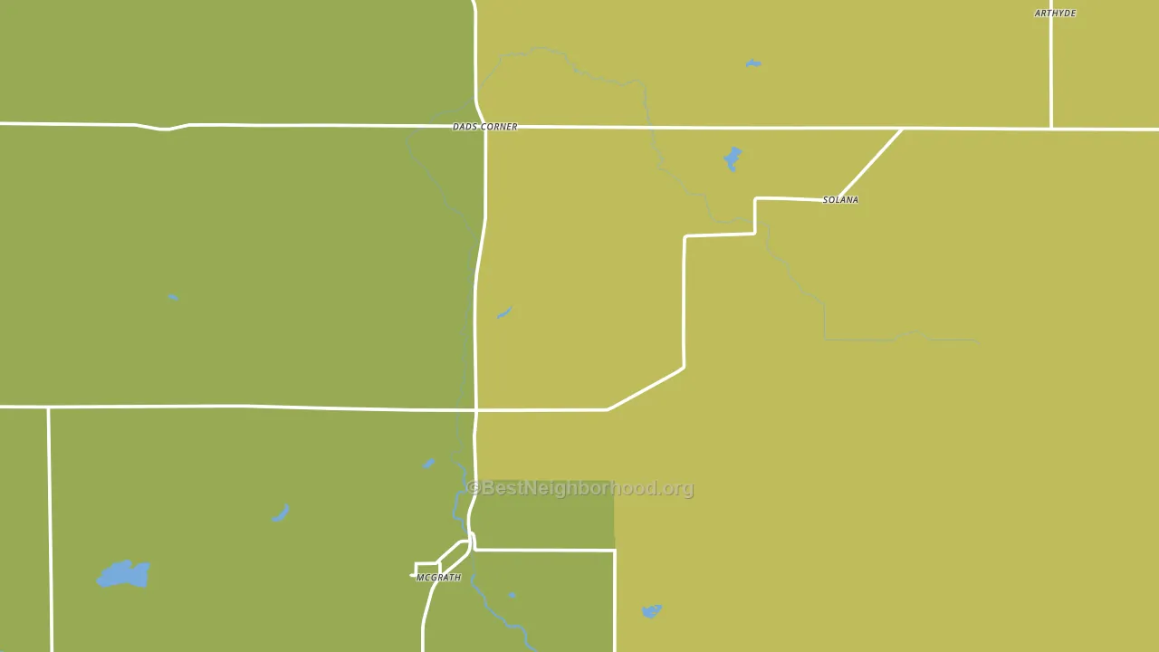 McGrath, MN block-group voter-turnout map