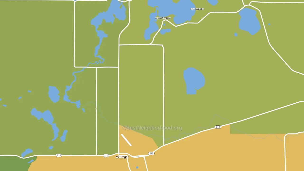 McGregor, MN block-group voter-turnout map