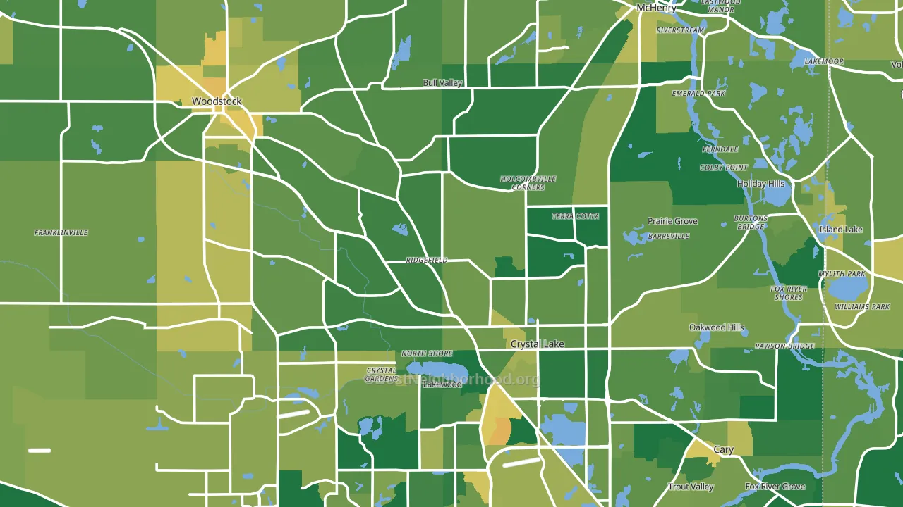 McHenry County, IL block-group voter-turnout map