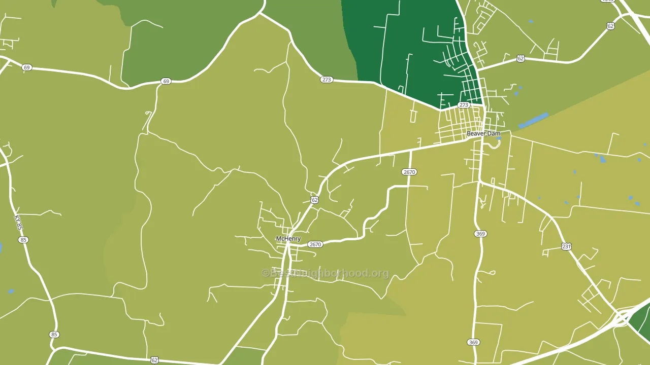 McHenry, KY block-group voter-turnout map