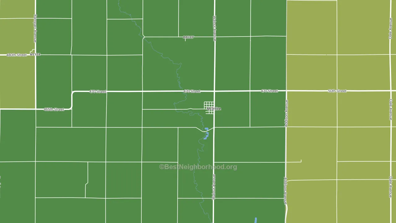 McIntire, IA block-group voter-turnout map
