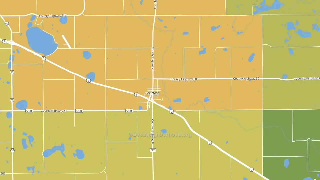 Mcintosh, MN block-group voter-turnout map