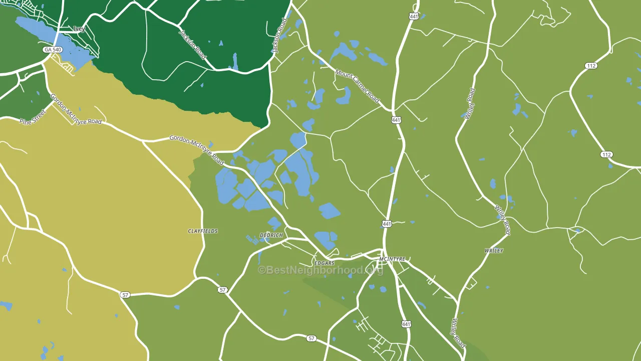 McIntyre, GA block-group voter-turnout map