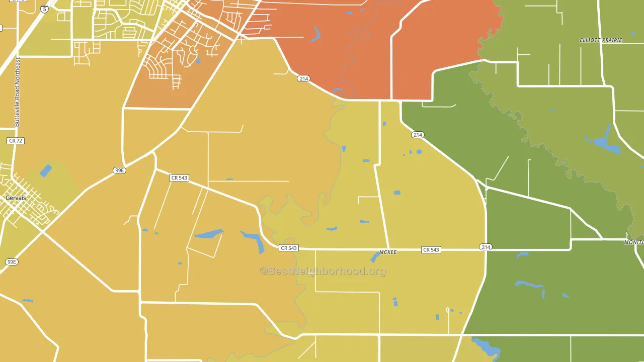 McKee, OR block-group voter-turnout map