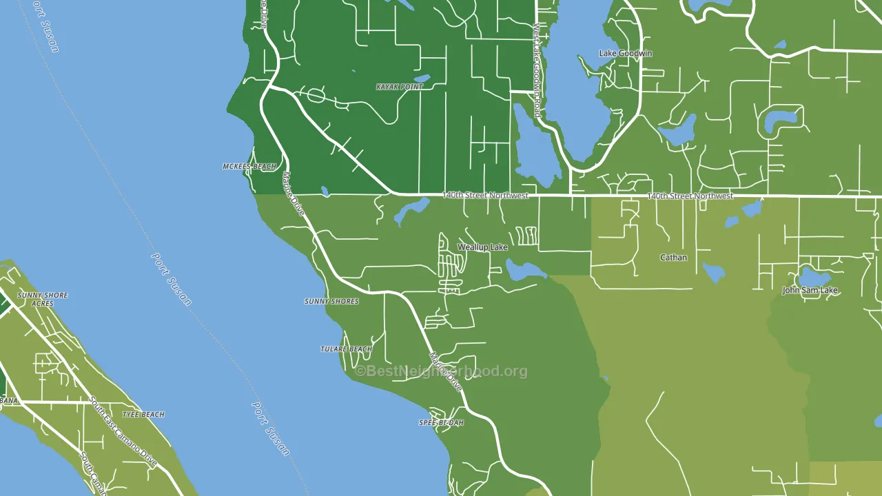 McKees Beach, WA block-group voter-turnout map