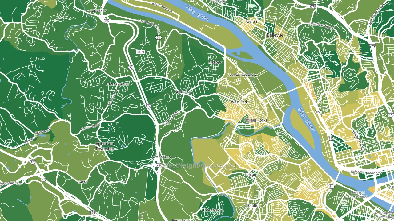 Mckees Rocks, PA block-group voter-turnout map