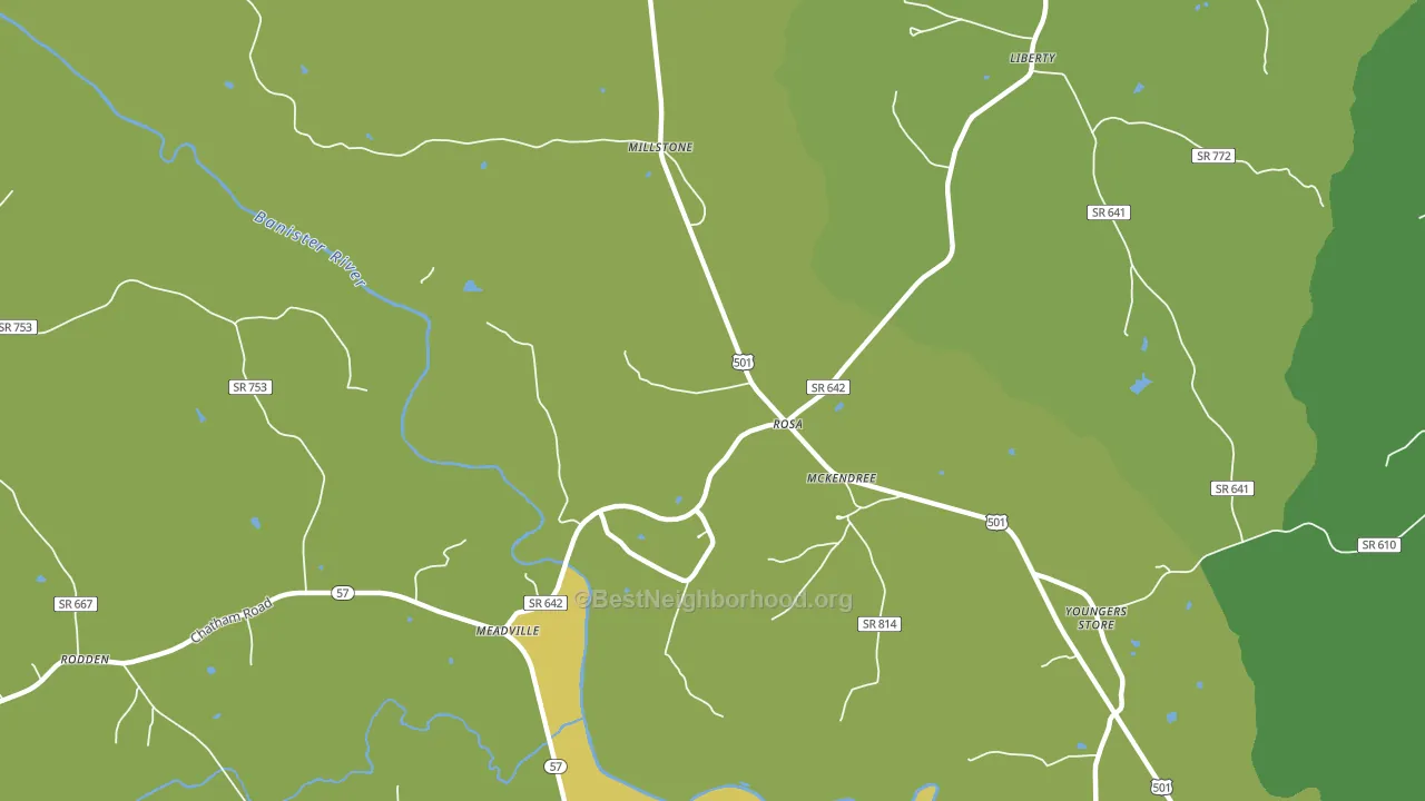 McKendree, VA block-group voter-turnout map