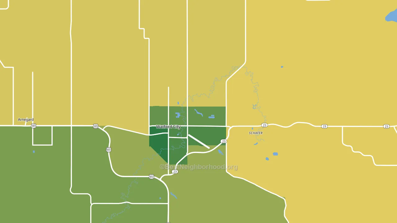McKenzie County, ND block-group voter-turnout map