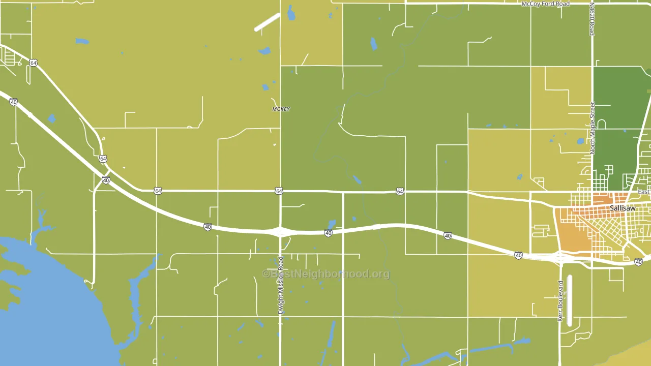 McKey, OK block-group voter-turnout map