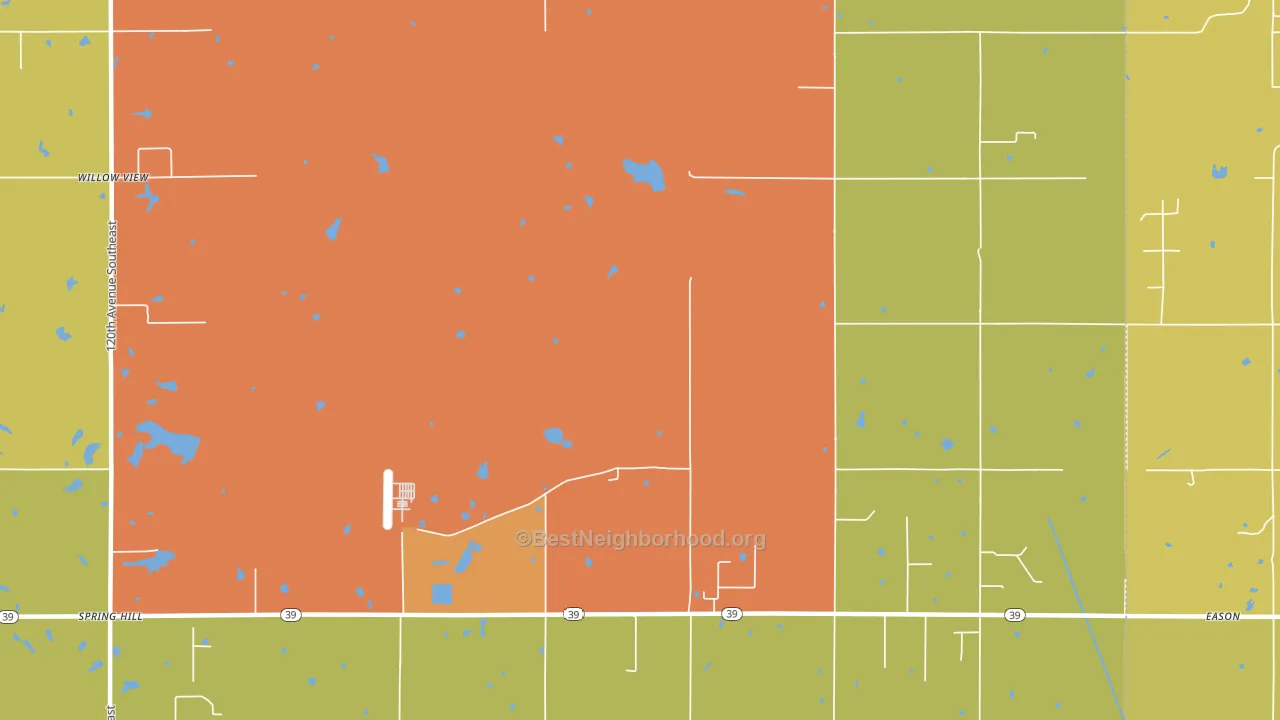 McKiddyville, OK block-group voter-turnout map
