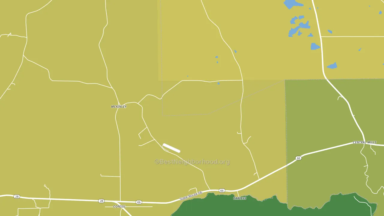 McKinley, AL block-group voter-turnout map