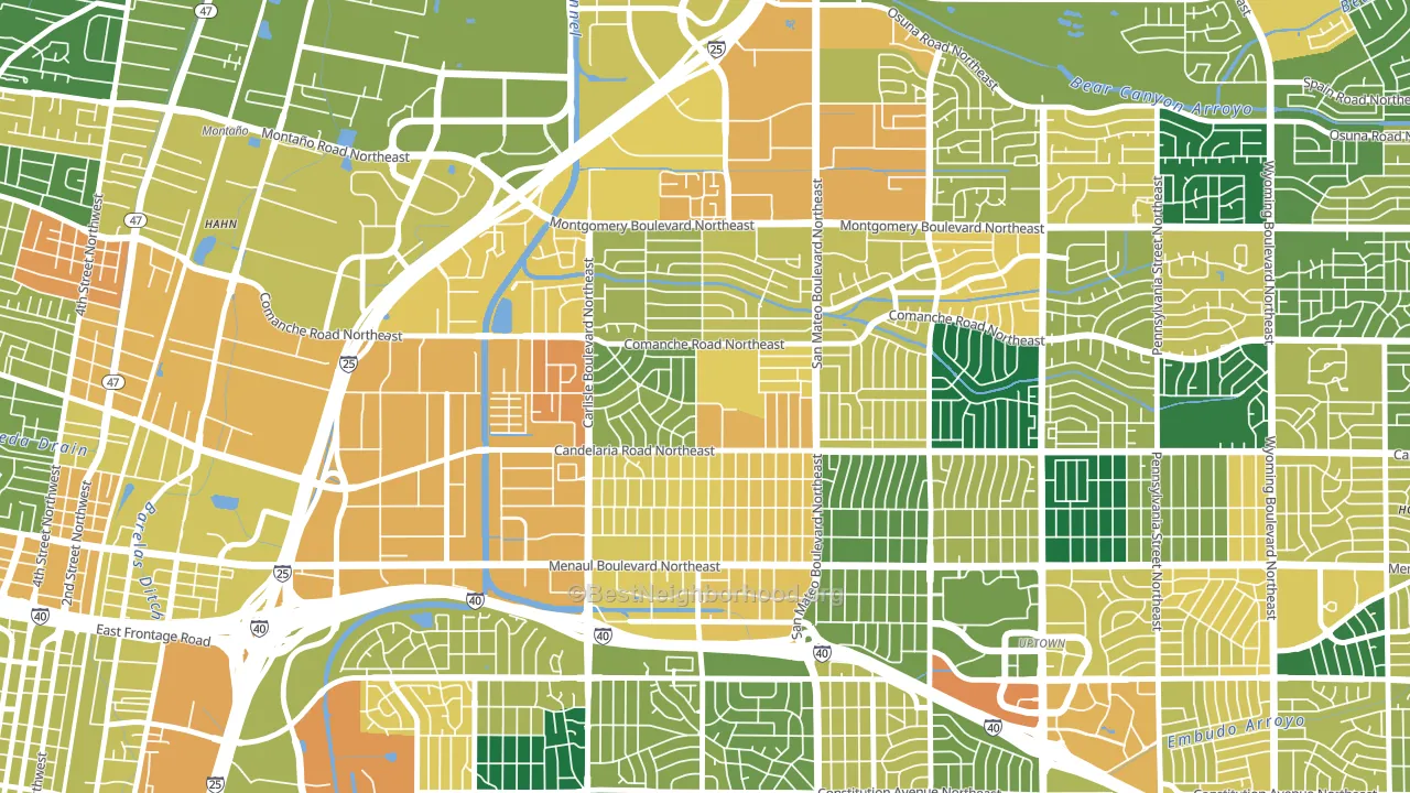McKinley, Albuquerque, NM block-group voter-turnout map