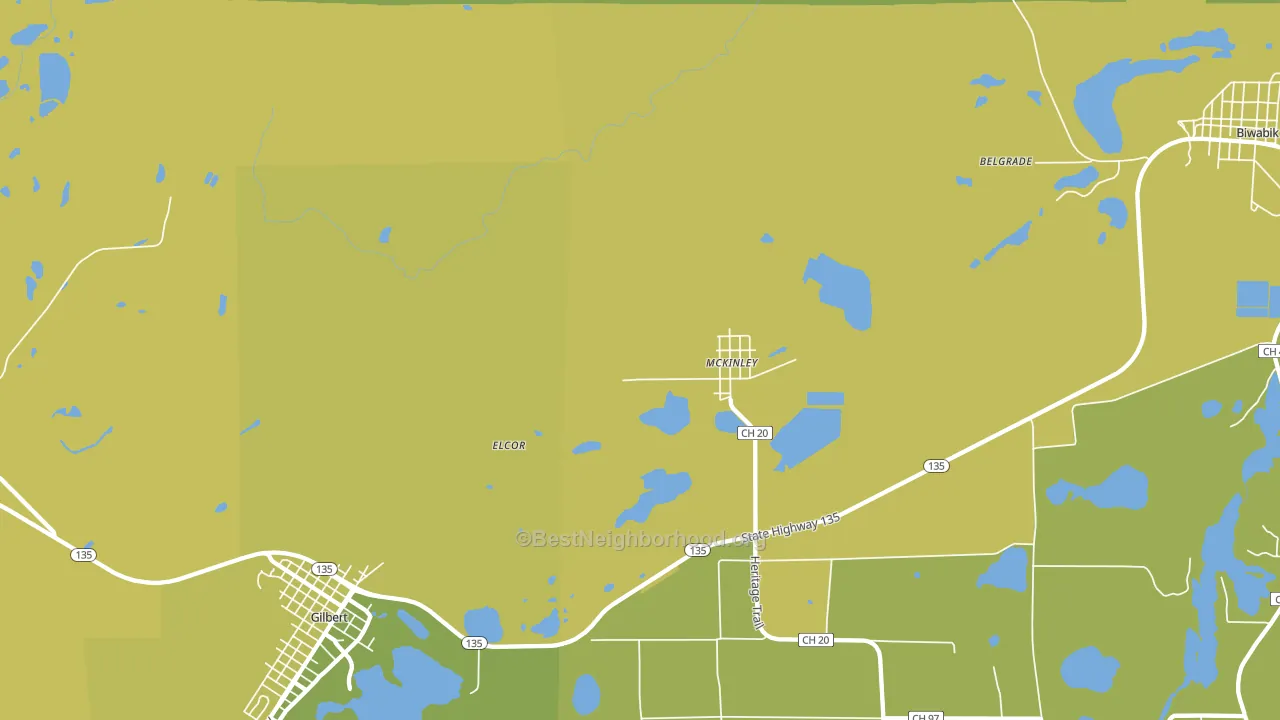 McKinley, MN block-group voter-turnout map