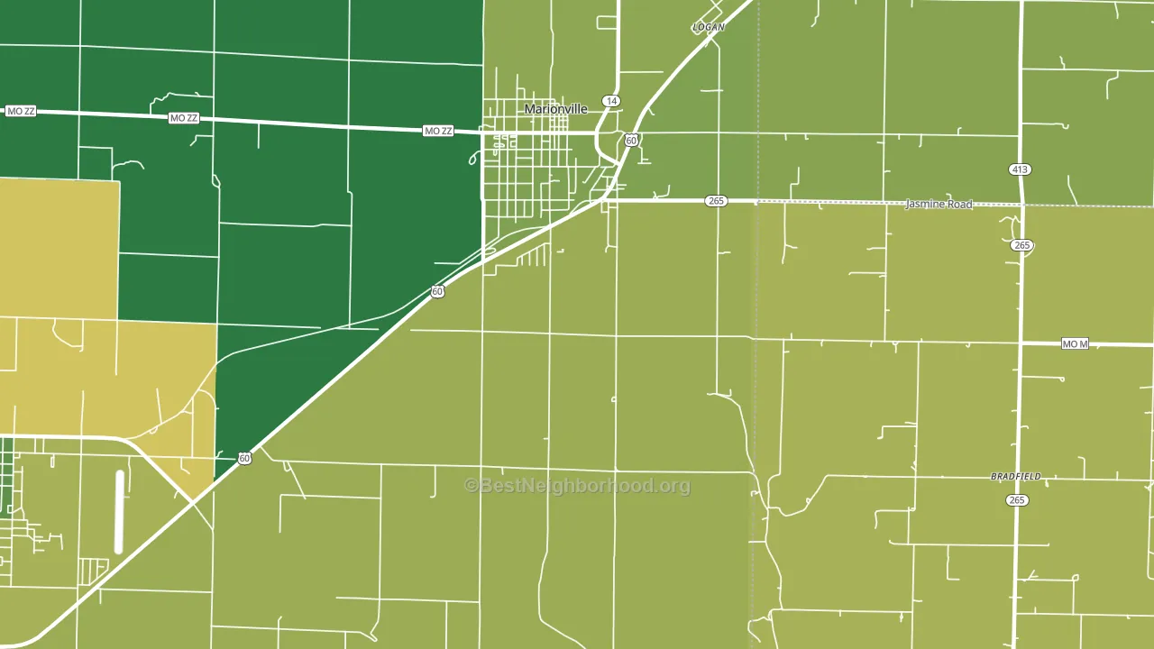 McKinley, MO block-group voter-turnout map