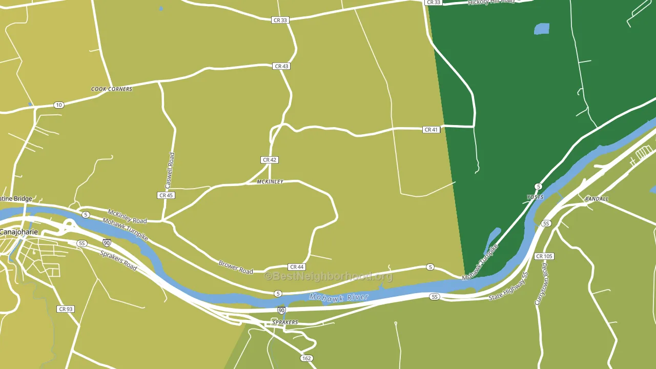 McKinley, NY block-group voter-turnout map