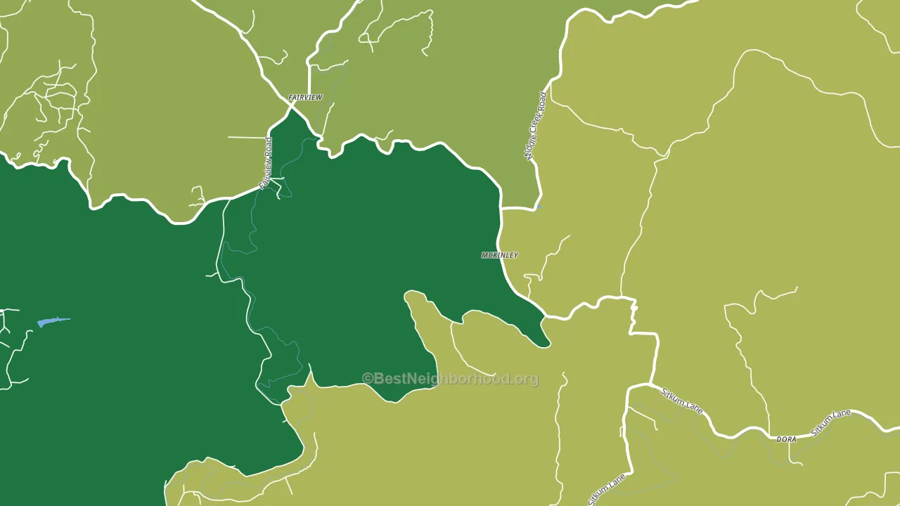 McKinley, OR block-group voter-turnout map