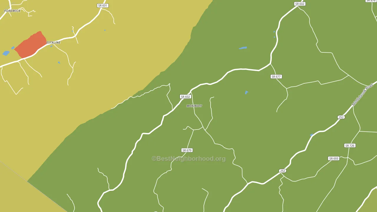 McKinley, VA block-group voter-turnout map