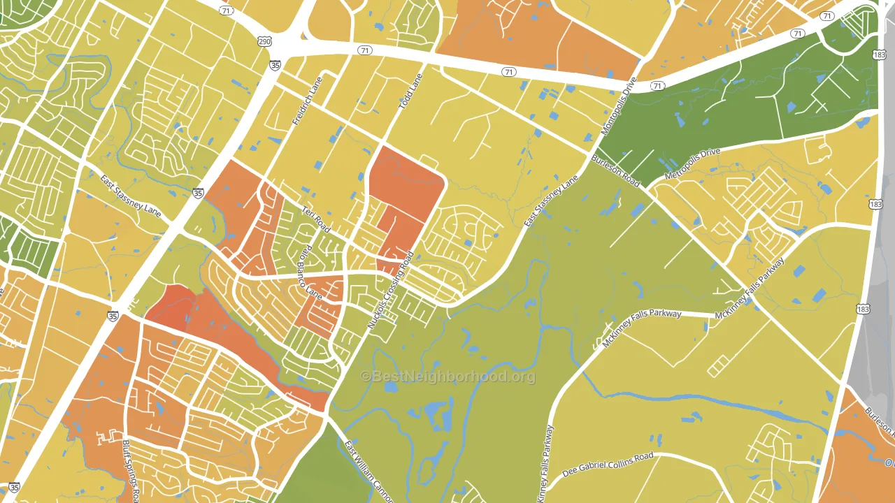 McKinney, Austin, TX block-group voter-turnout map