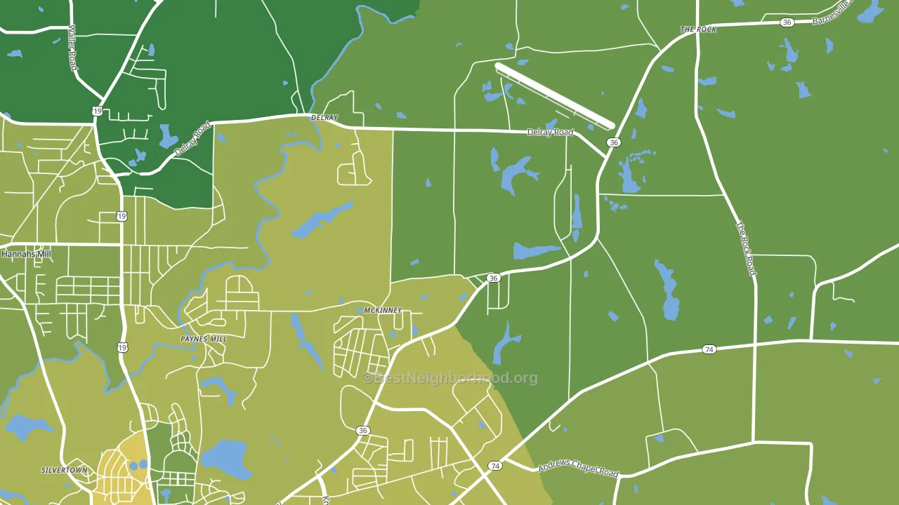 McKinney, GA block-group voter-turnout map