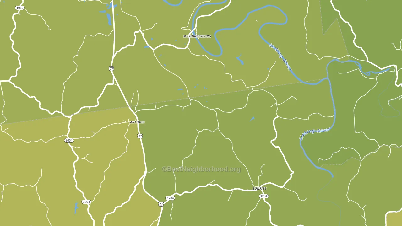 McKinneysburg, KY block-group voter-turnout map