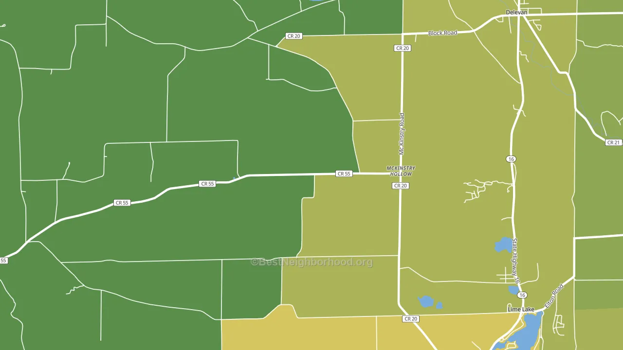 McKinstry Hollow, NY block-group voter-turnout map