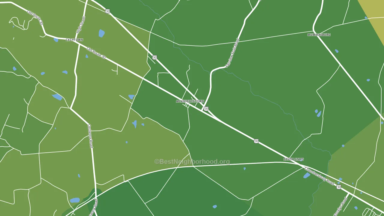 McKnightstown, PA block-group voter-turnout map