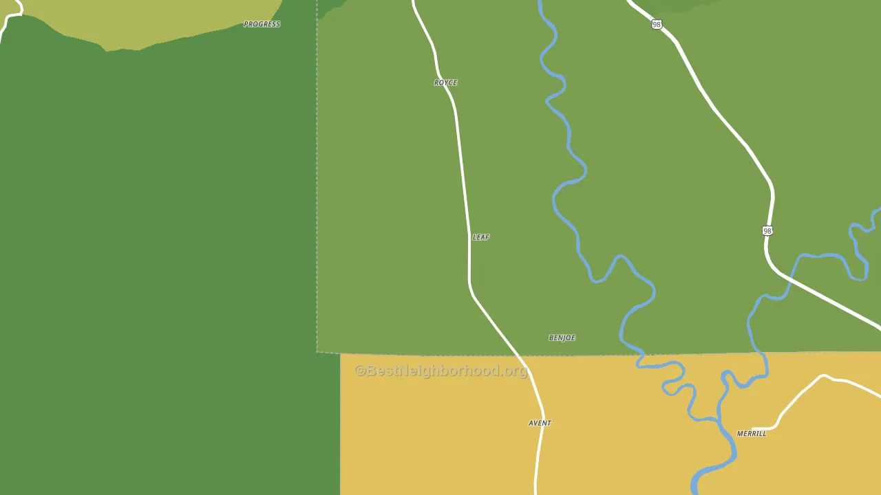 McLain, MS block-group voter-turnout map