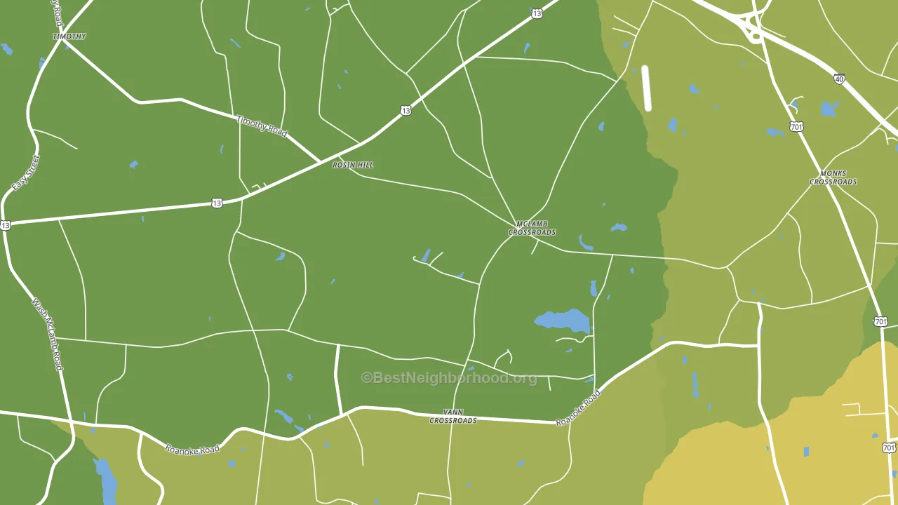 McLamb Crossroads, NC block-group voter-turnout map