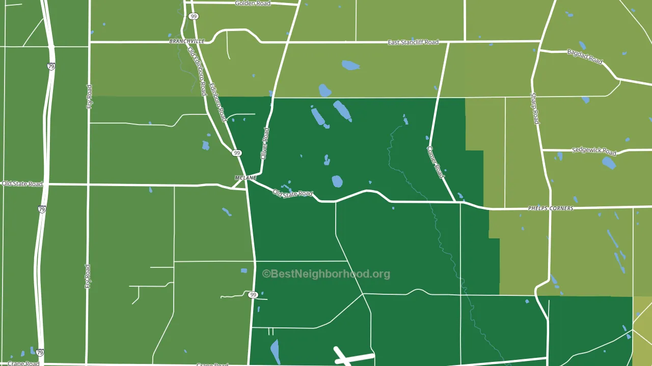 McLane, PA block-group voter-turnout map