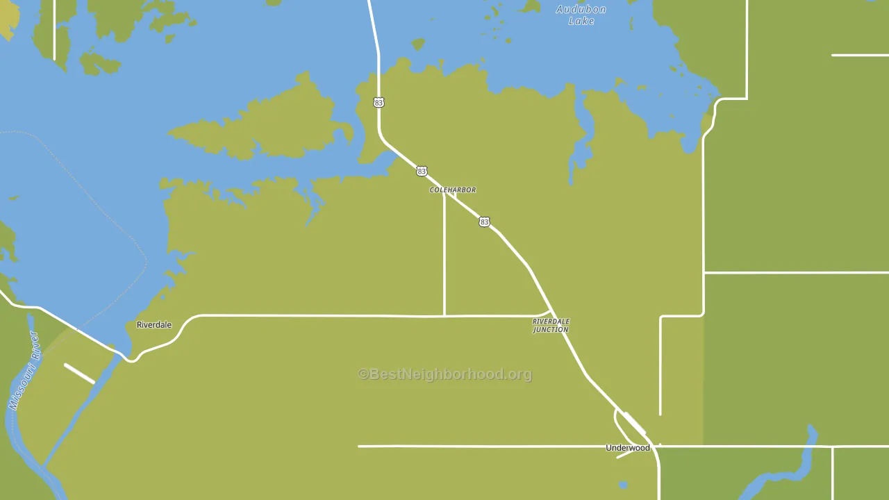 McLean County, ND block-group voter-turnout map